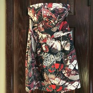 French Connection Floral Strapless Dress